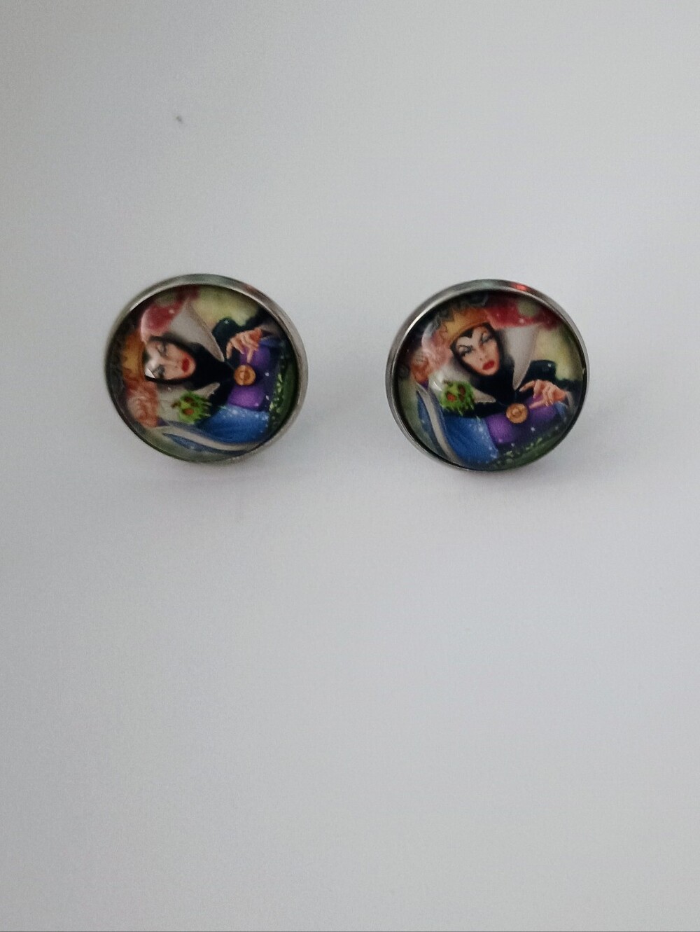 Disney Evil Queen Round Stud Earrings - Women Jewelry